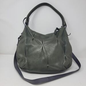 Radley Leather Shoulder Crossbody Bag Purse Pebbled Green Leather Zipper